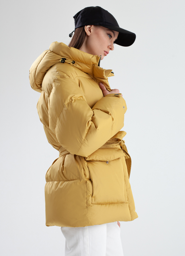 Женский пуховик свободного кроя  модель № 23342 универмаг малина Женский пуховик свободного кроя  модель № 23342 универмаг малина