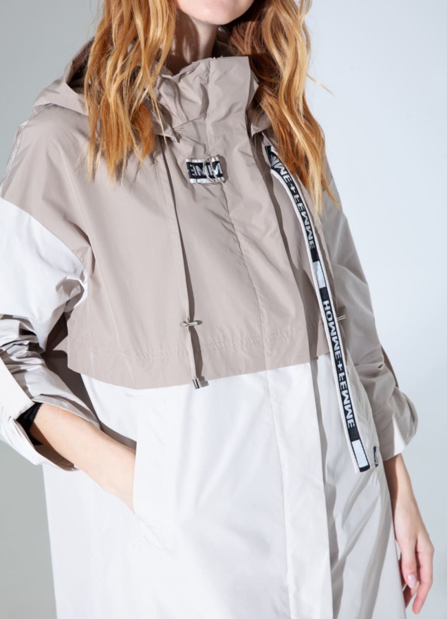 Плащ женский бежевого цвета модель № 8513 в кредит