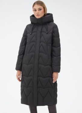 Женский пуховик черного цвета