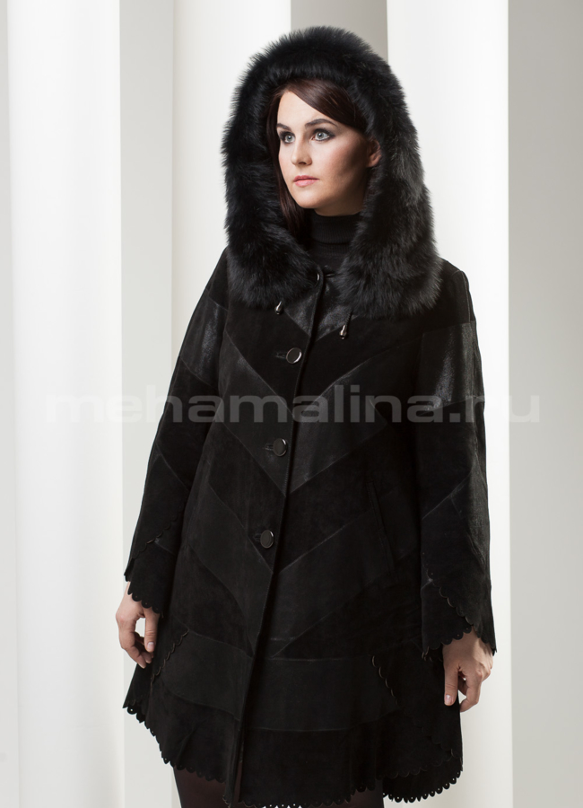 фото Манто из натуральной замши модель № K-154