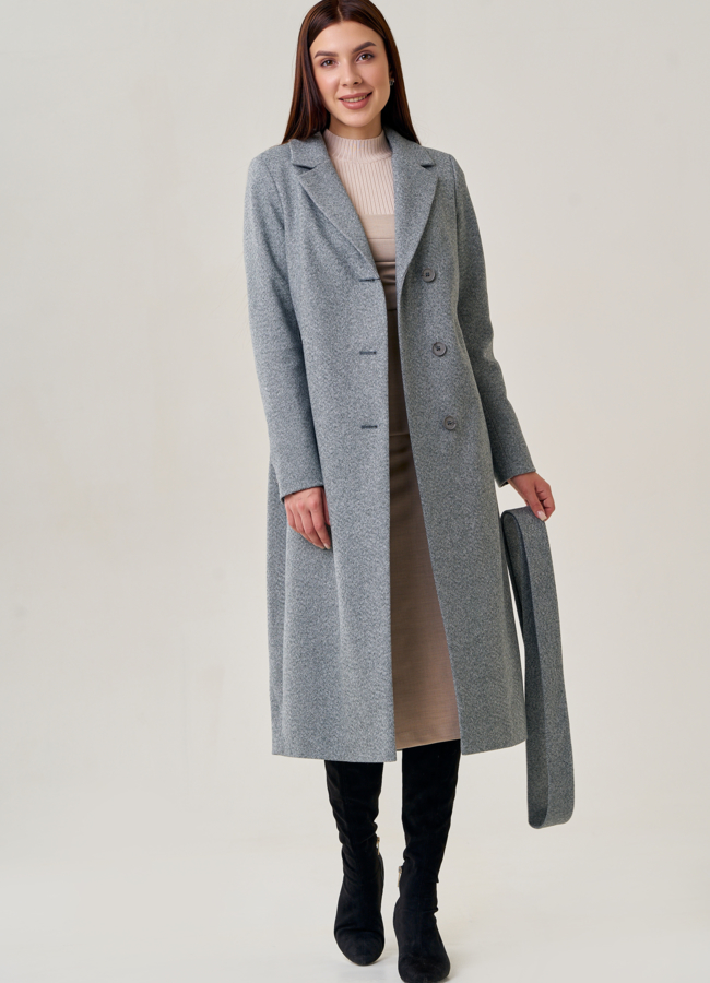 Женское пальто с английским воротником   модель № 75568 универмаг малина