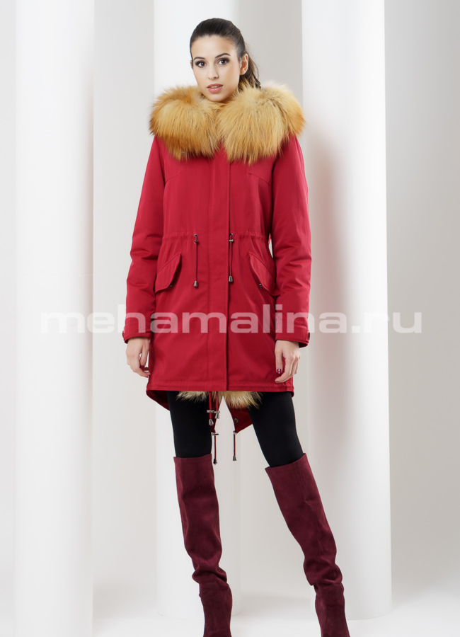 Меховая парка Malina siberian wear модель № П-86 универмаг малина