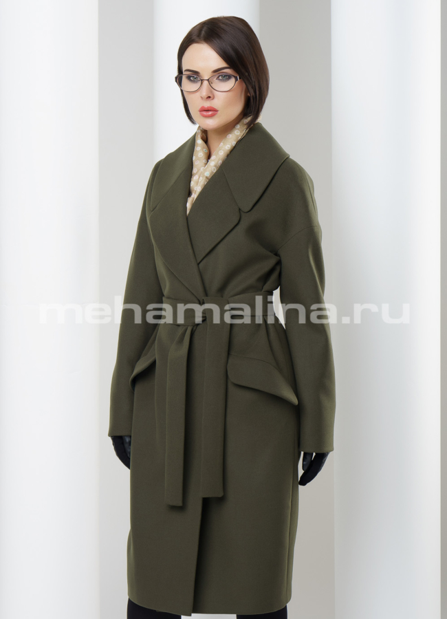 Пальто женское  модель № BP-55 меха малина