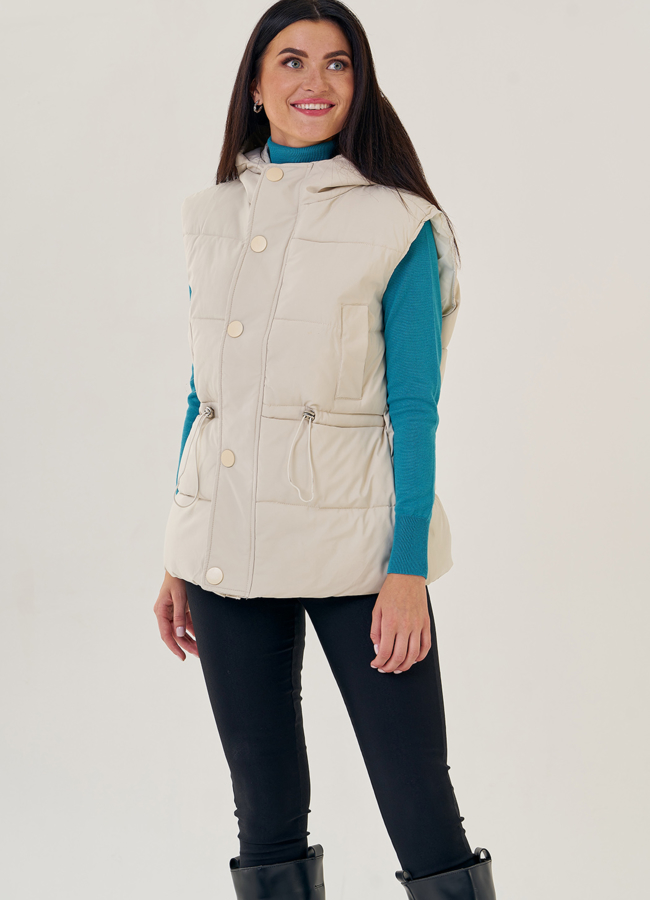 Жилет женский с капюшоном модель № 23138 в кредит