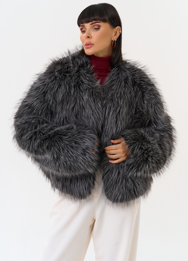 Короткая куртка из эко меха с декоративным поясом модель № 31262 универмаг малина Короткая куртка из эко меха с декоративным поясом модель № 31262 универмаг малина