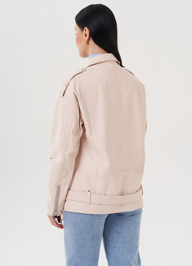 Куртка из светлой кожи модель № 24329 в рассрочку Куртка из светлой кожи модель № 24329 в рассрочку