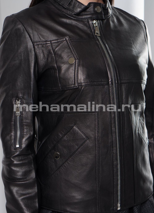 фото Женская кожаная куртка модель № K-391