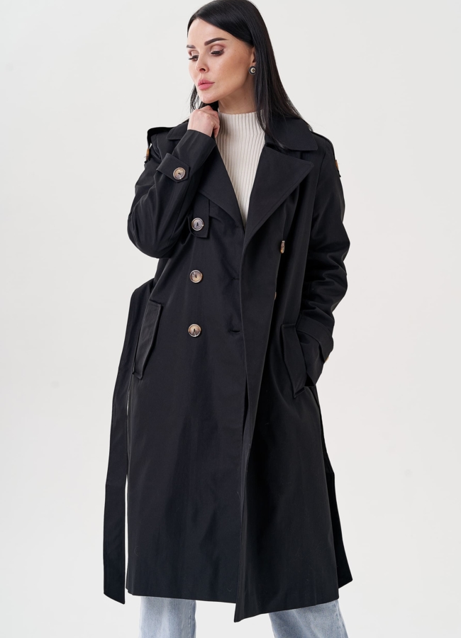 Плащ женский с английским воротником   модель № 24471 в рассрочку