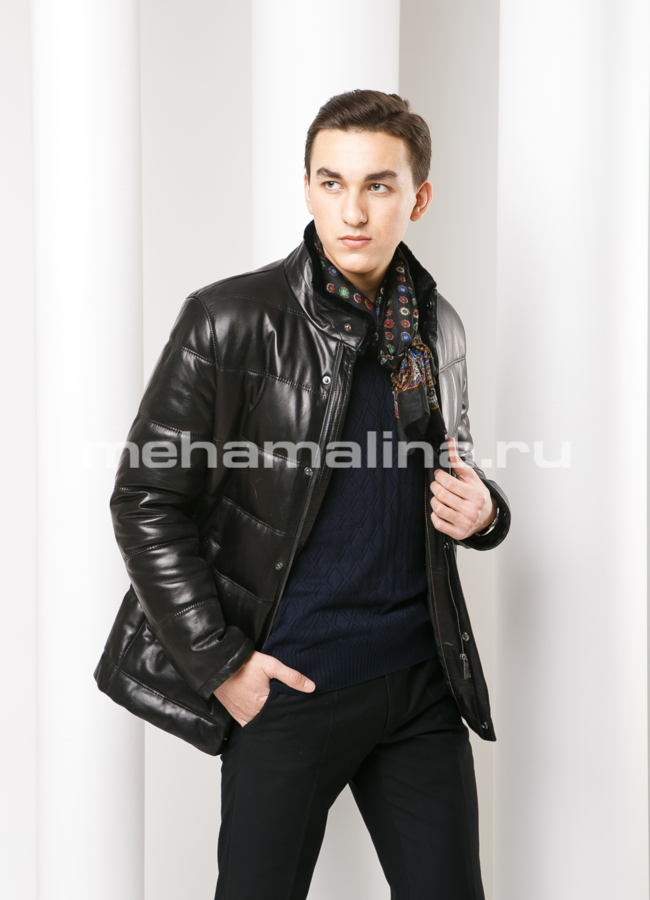 Пуховик  модель № ПМ-80 меха малина