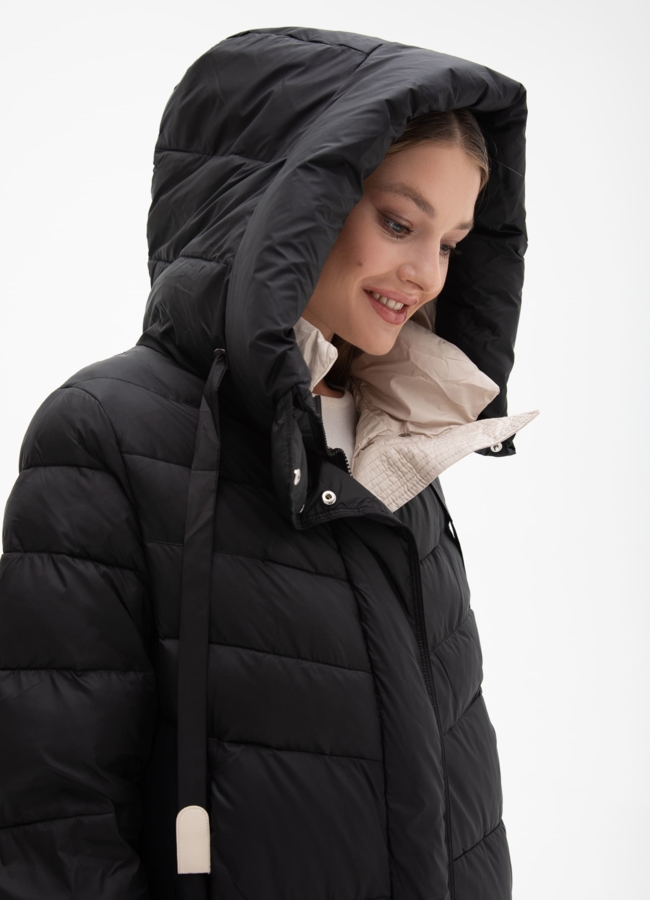 Пуховик женский с капюшоном  модель № 25794 универмаг малина