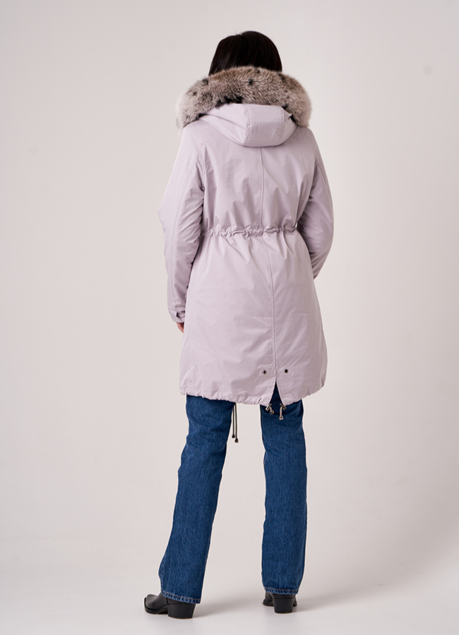 фото Женская парка с мехом песца модель № 18173