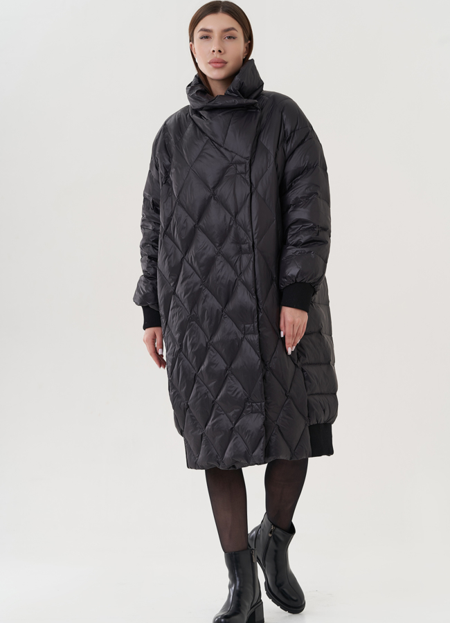 фото Женский пуховик оверсайз  модель № 25951