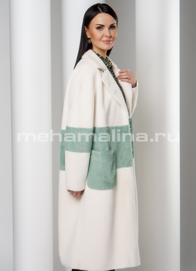 Женское ворсовое пальто модель № 17937 универмаг малина