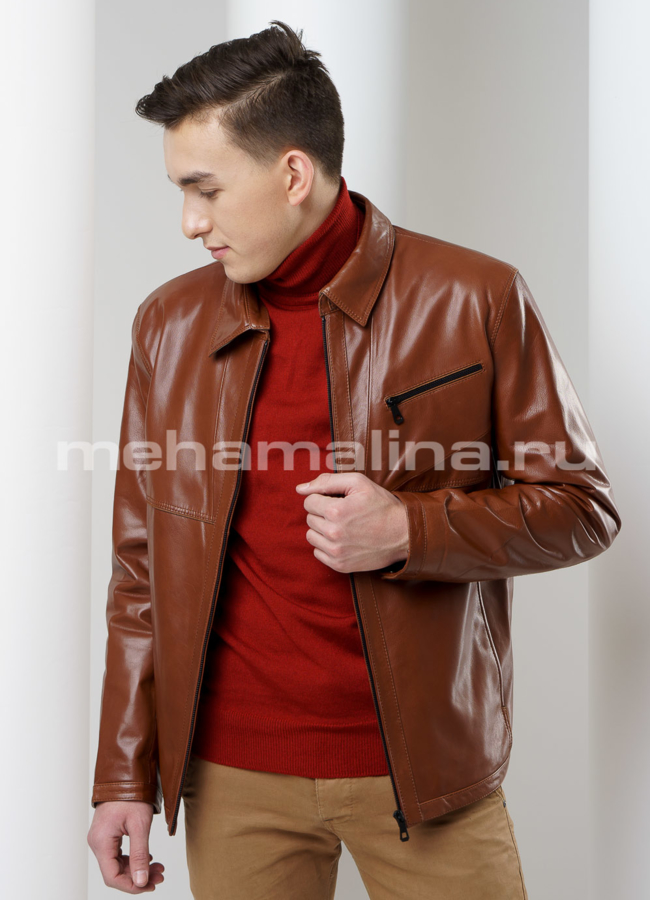 фото Куртка кожаная модель № KP-170