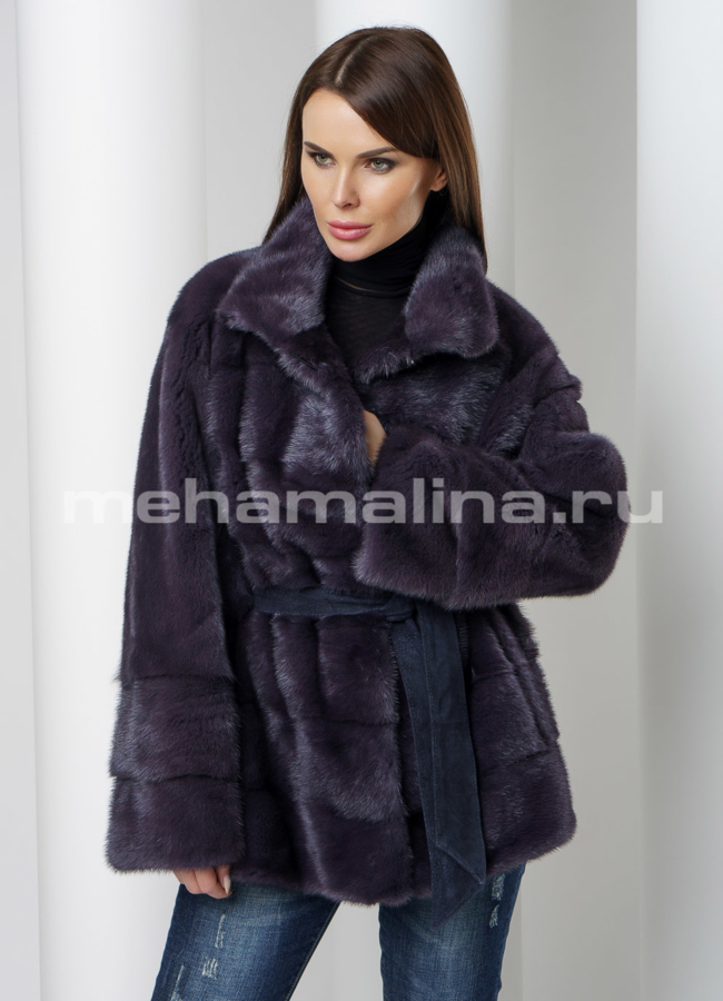 Шуба из норки модель № S-565 универмаг малина