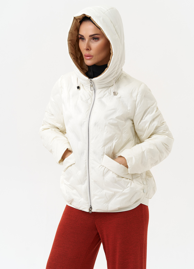 Женская утепленная куртка с капюшоном модель № 29945 универмаг малина