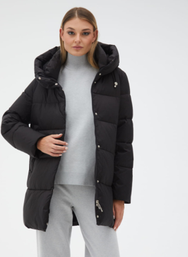 Женский пуховик с капюшоном