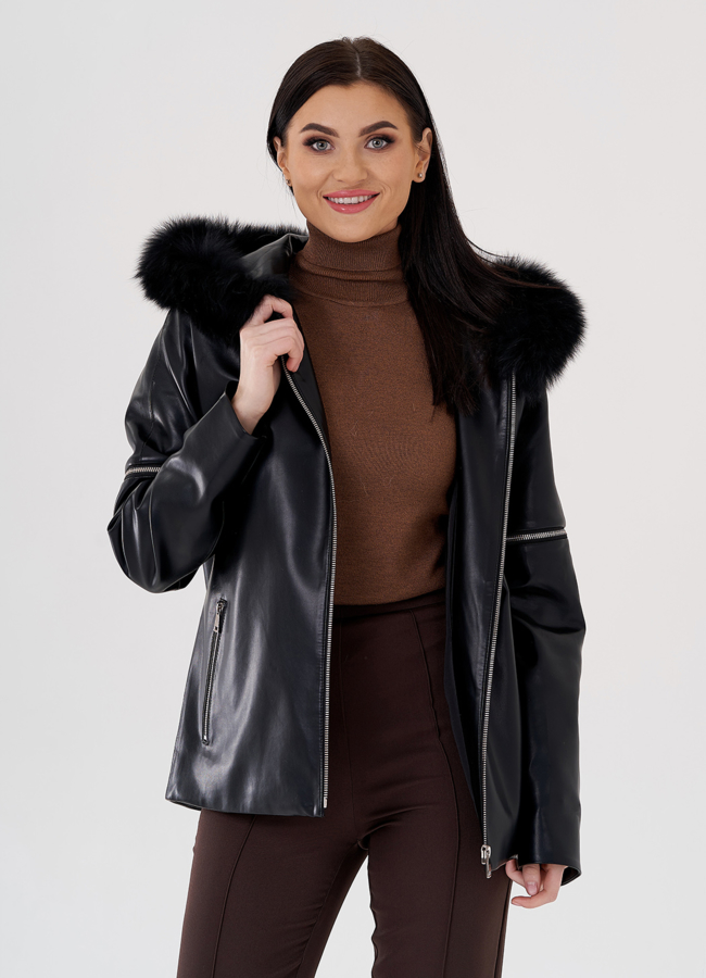 Женская куртка 2 в 1 трансформер с капюшоном  модель № 24211 универмаг малина