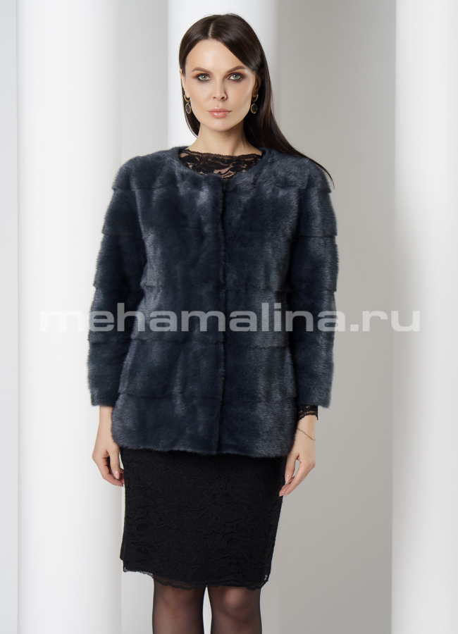 Шуба трансформер из норки в цвете графит модель № 2105 универмаг малина