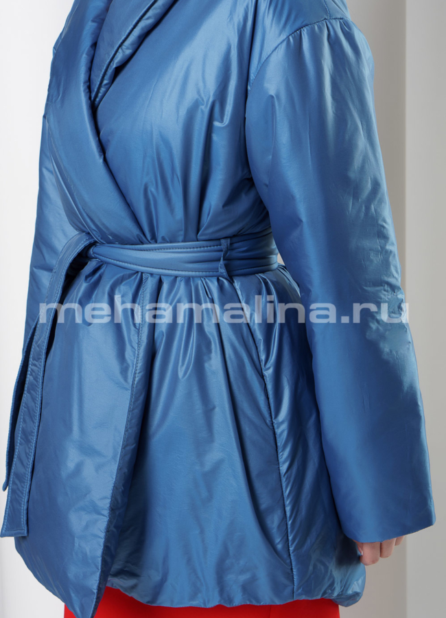 Облегченное пальто с поясом модель № 122/1 универмаг малина