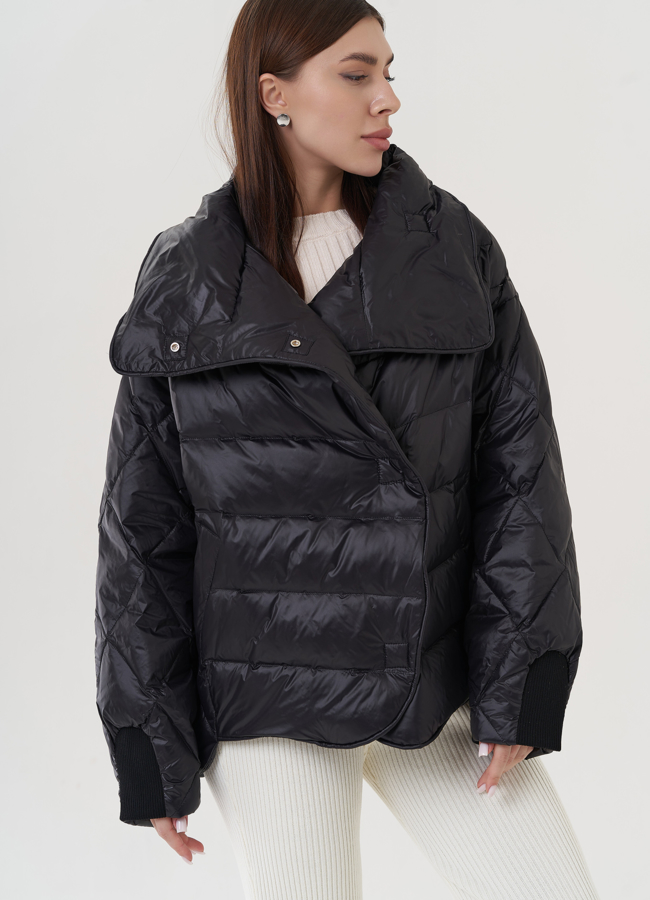 Пуховик женский оверсайз  модель № 25950 универмаг малина