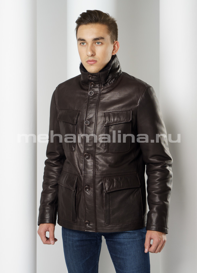 Натуральная дубленка модель № DM-118 универмаг малина