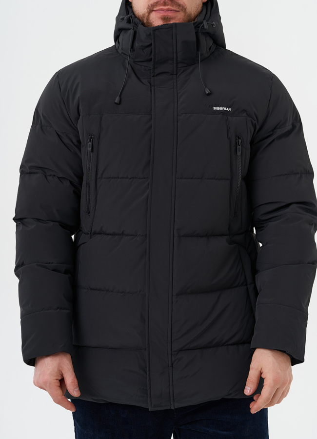 Пуховик на био пухе с капюшоном модель № 28265 универмаг малина