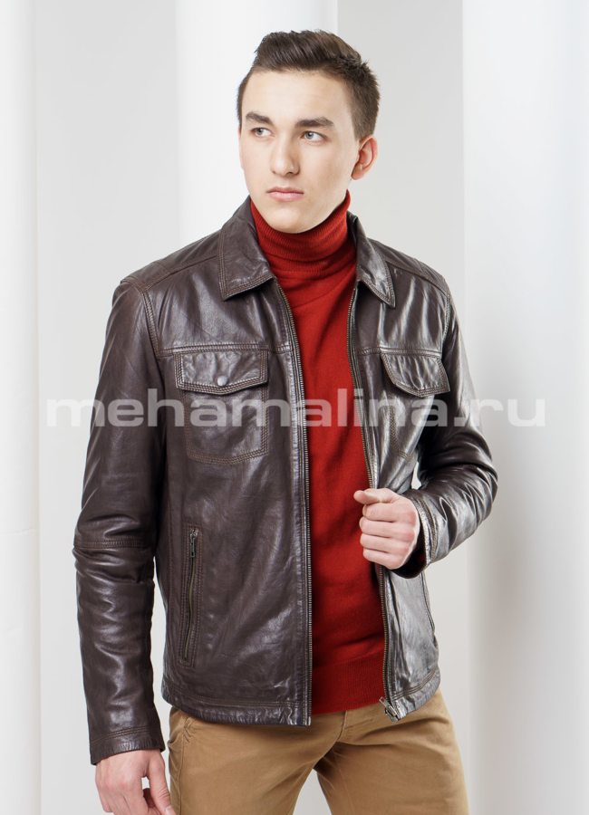 фото Куртка кожаная модель № KP-140