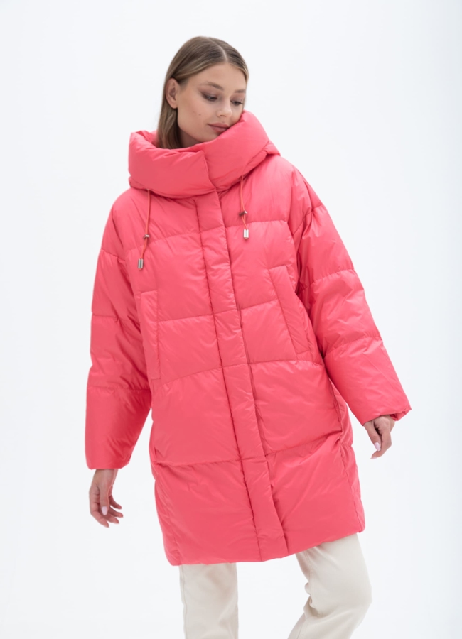 Пуховик женский с капюшоном  модель № 25765 в кредит