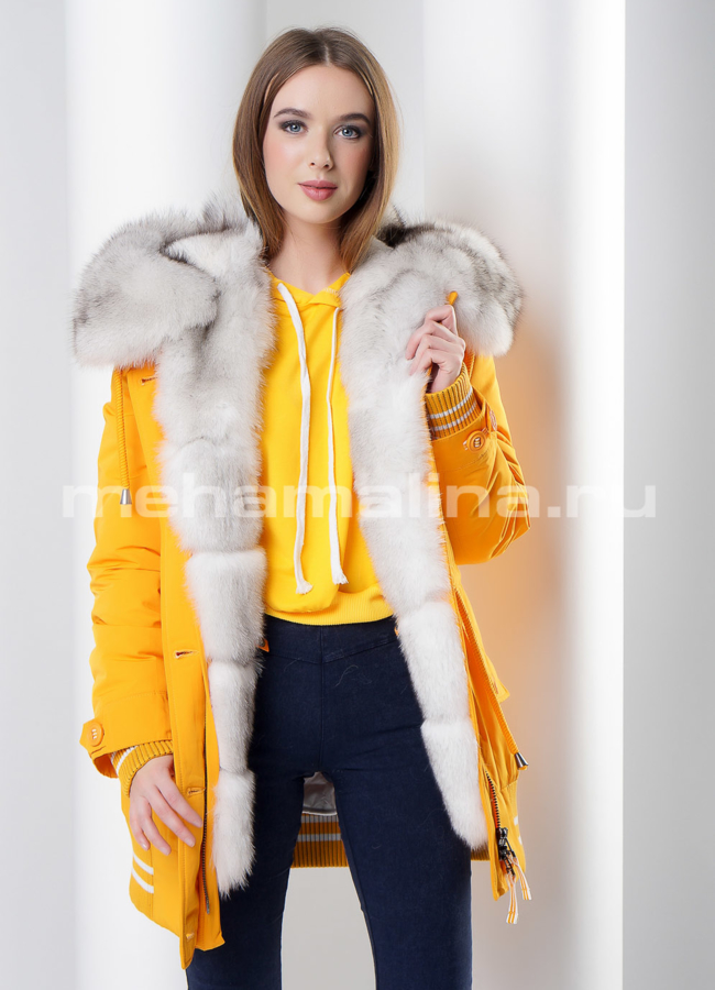 Парка-бомбер Malina siberian wear модель № П-274 меха малина