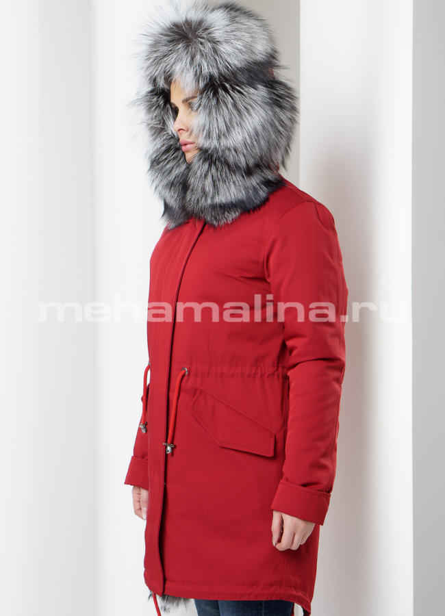 Парка с чернобуркой модель № П-167 универмаг малина