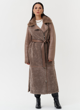 Дубленка из эко кожи с отделкой эко мехом