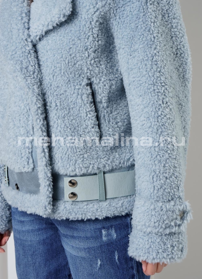 Куртка - пилот из эко меха на кнопках с воротником модель № 970 в рассрочку