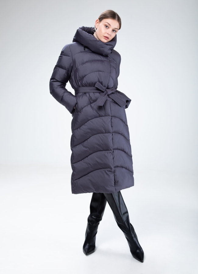 Женский пуховик с капюшоном  модель № 25780 в кредит