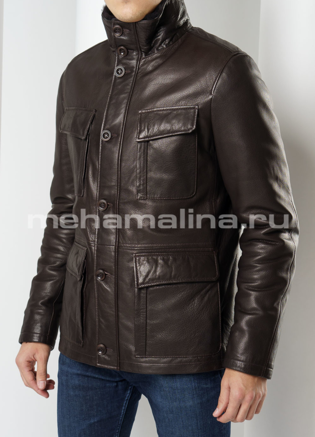 Натуральная дубленка модель № DM-118 универмаг малина