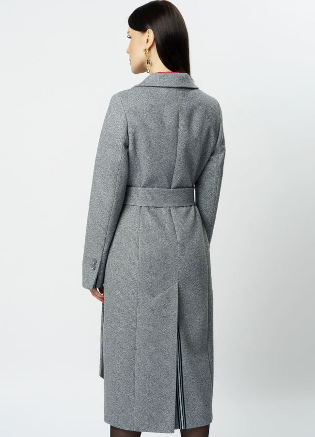 Женское приталенное пальто модель № 21825 в кредит