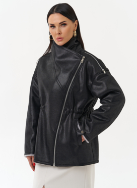 Женская дубленка из эко замши 