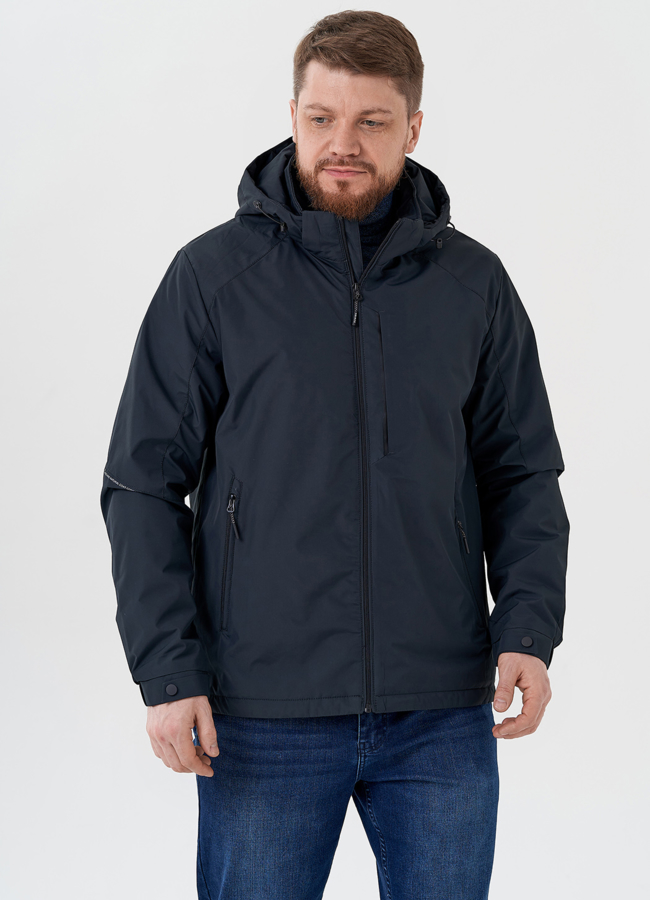 Мужская куртка с капюшоном модель № 24352 в кредит