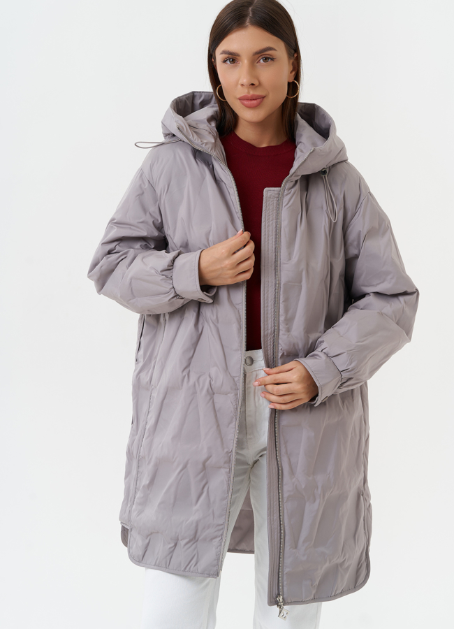 Женское стеганое пальто модель № 27881 универмаг малина