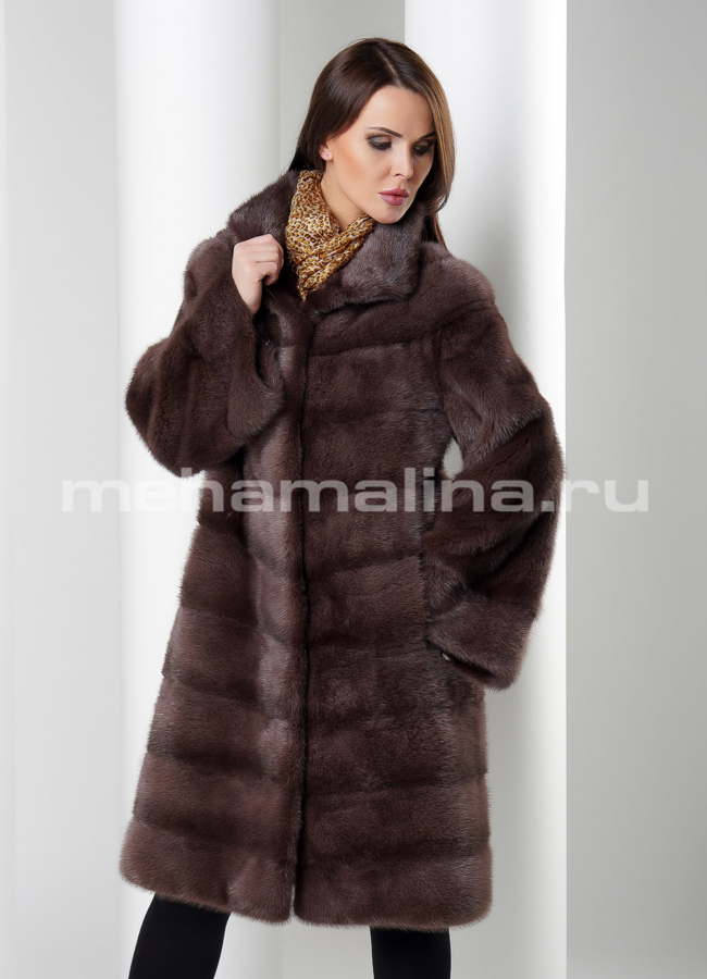 Шуба норка модель № S-537 универмаг малина