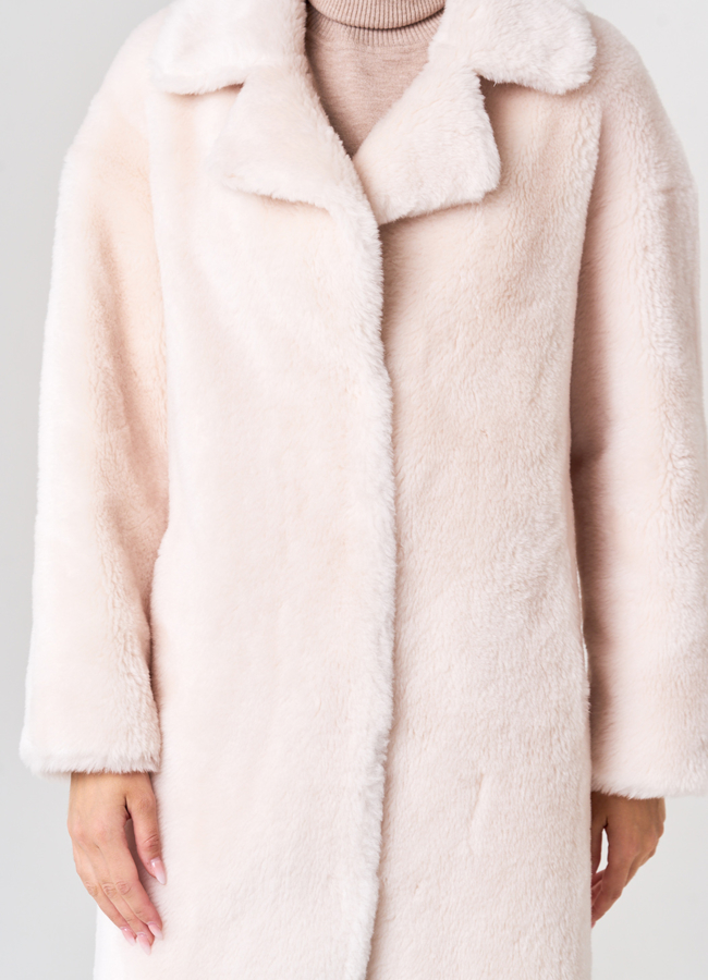 Удлиненное женское пальто из шерсти  модель № 21144 в кредит