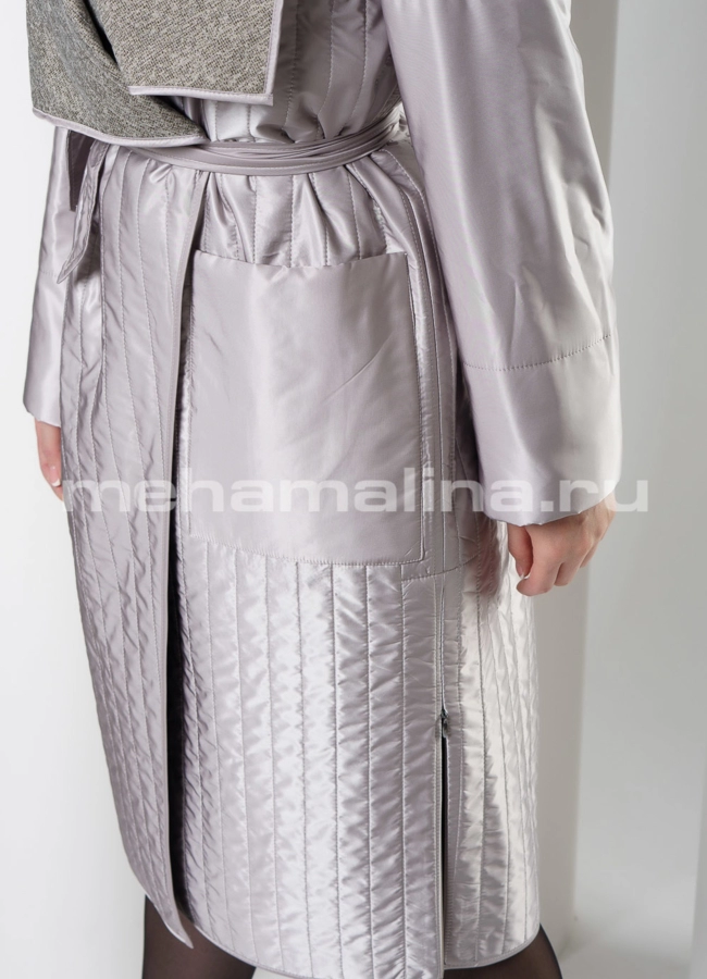 Пальто с воротником шалью и поясом модель № 20081/1 универмаг малина