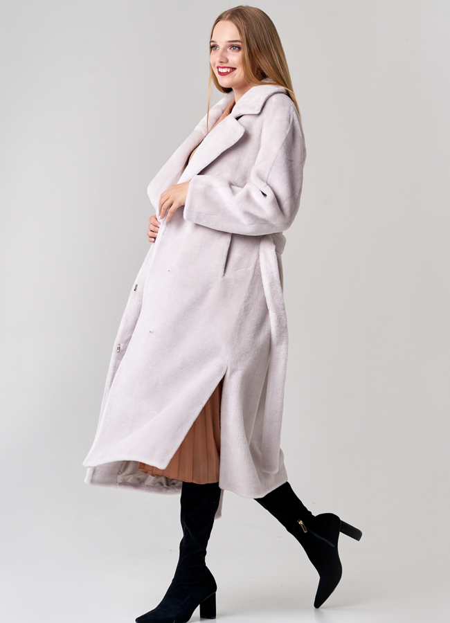 Женское пальто из шерсти в длине макси модель № 21549 универмаг малина