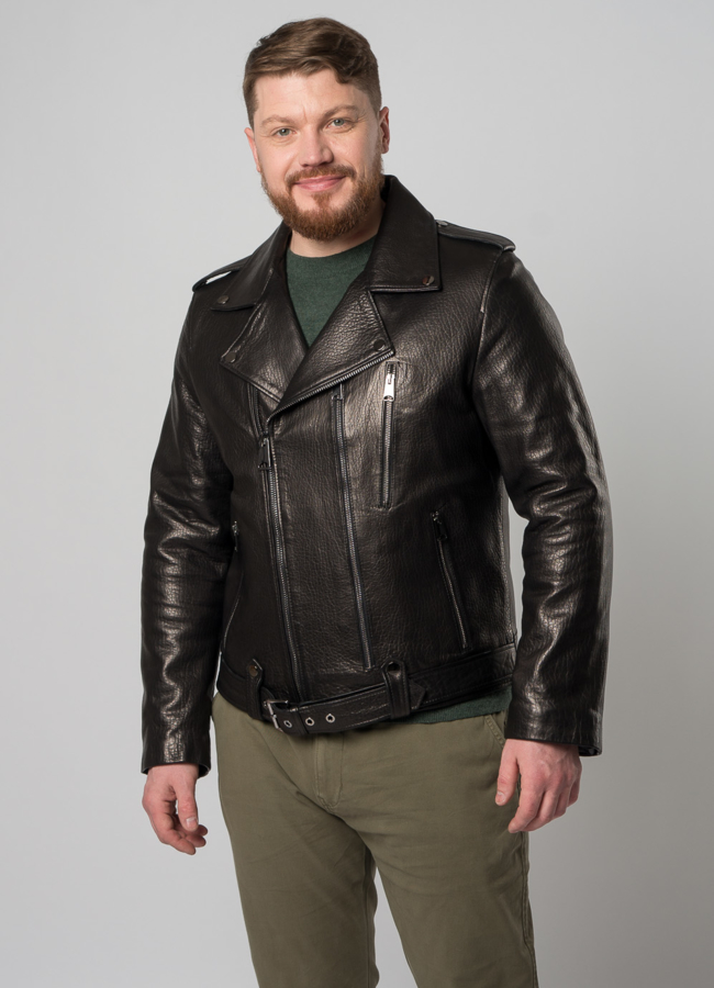 Мужская куртка из натуральной кожи модель № Е-49 универмаг малина