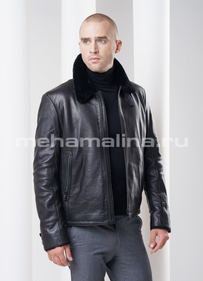 Классическая мужская дубленка модель № DM-67 в рассрочку