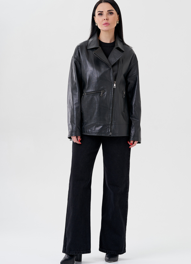 фото Женская куртка-косуха оверсайз  модель № 24120