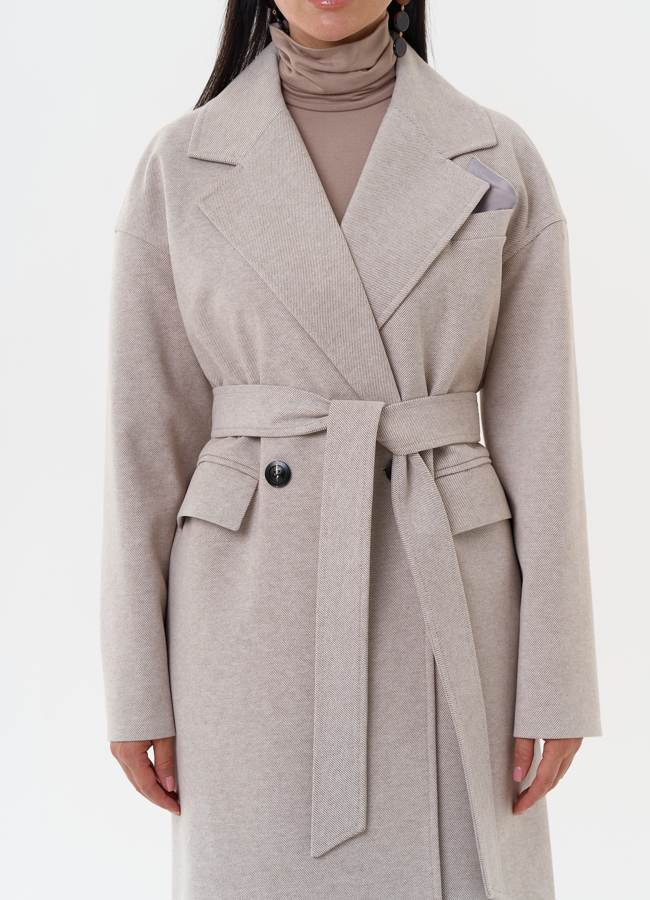 Женское пальто с английским воротником модель № 27675 универмаг малина