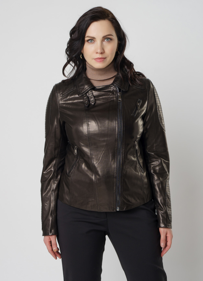 Кожаная куртка - косуха модель № 10634 универмаг малина Кожаная куртка - косуха модель № 10634 универмаг малина