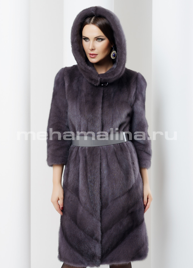 Норковая шуба модель № S-486 универмаг малина