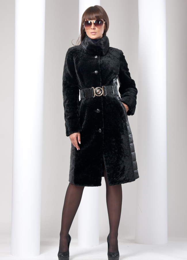 фото Шуба Астраган с норковой стоечкой модель № S-2